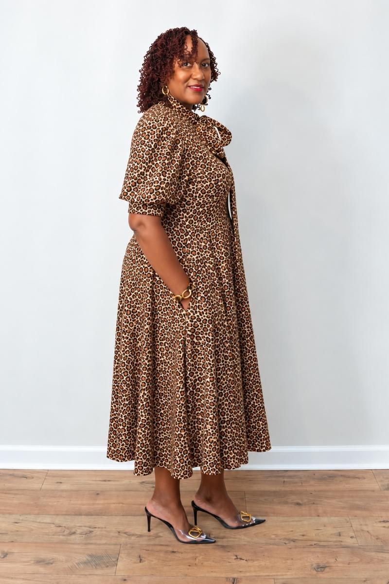 (Plus Sizes) Wild Elegance Midi Dress