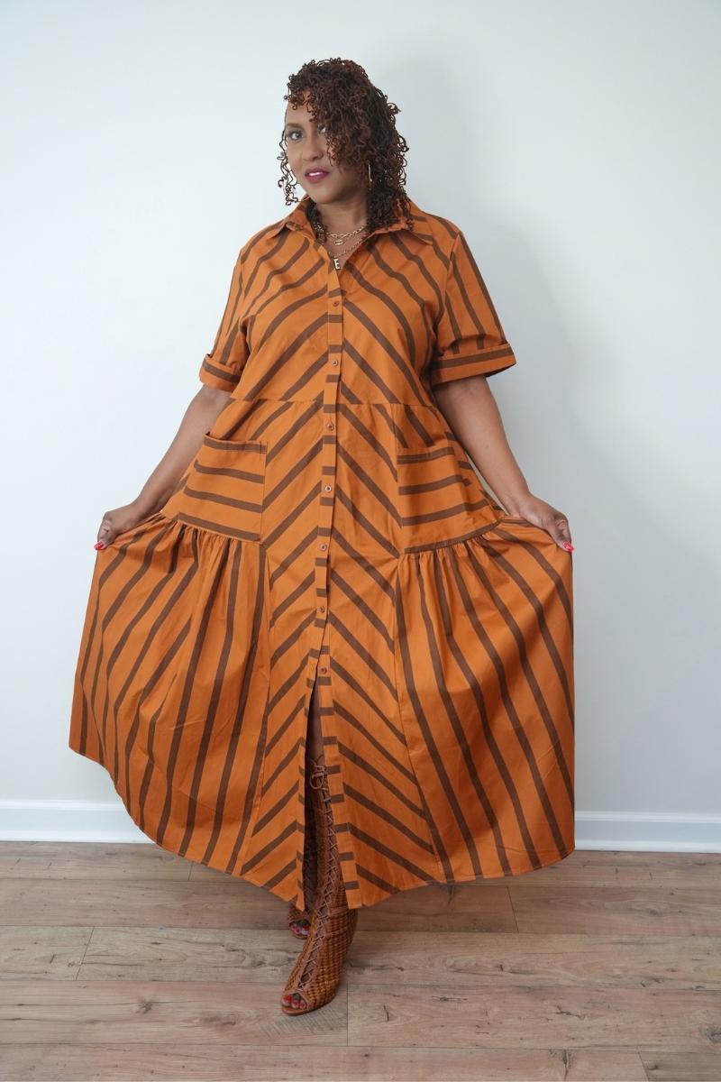 Simply Striped Maxi Dress (One Size)