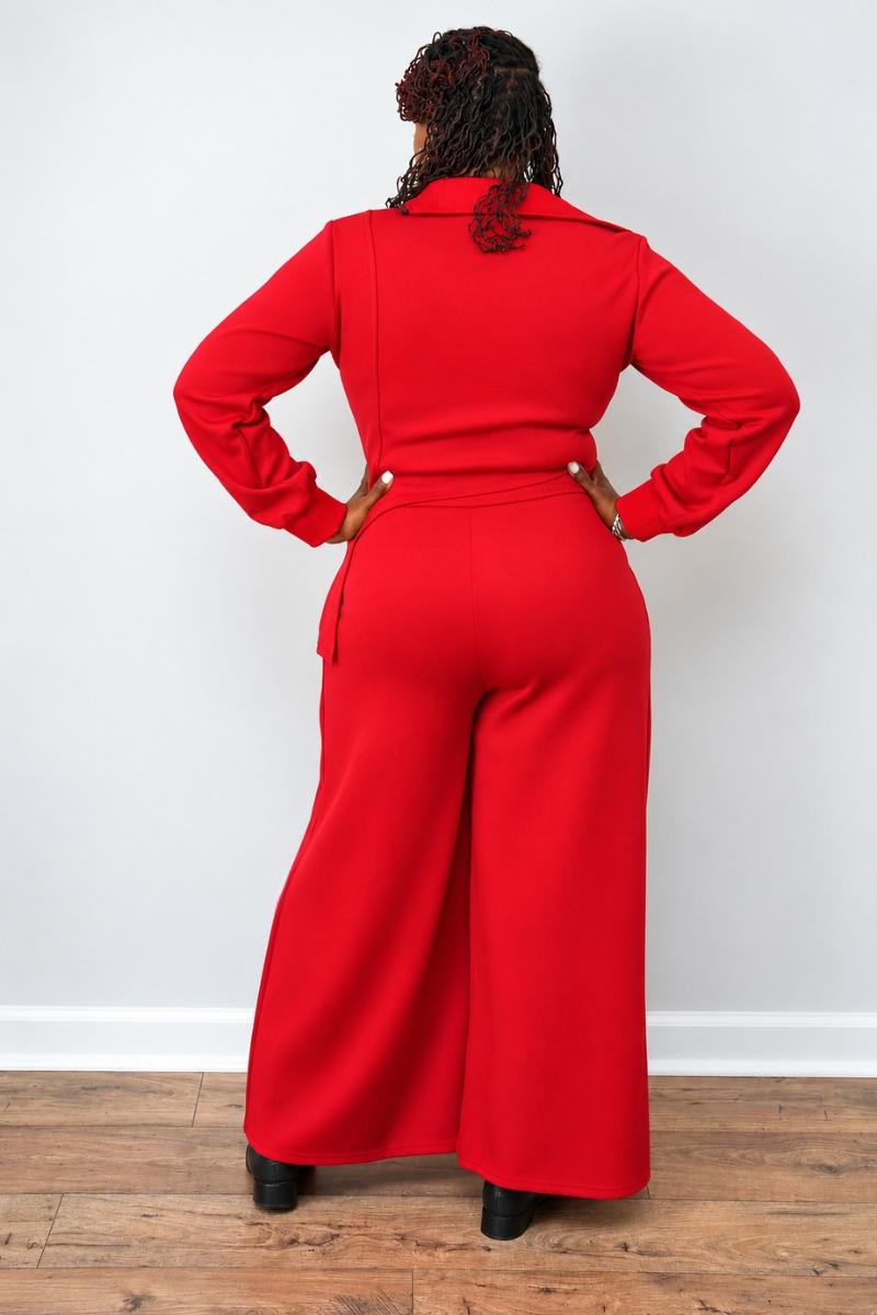 Red Haute Wide-Leg Set (Reg & Plus Sizes)
