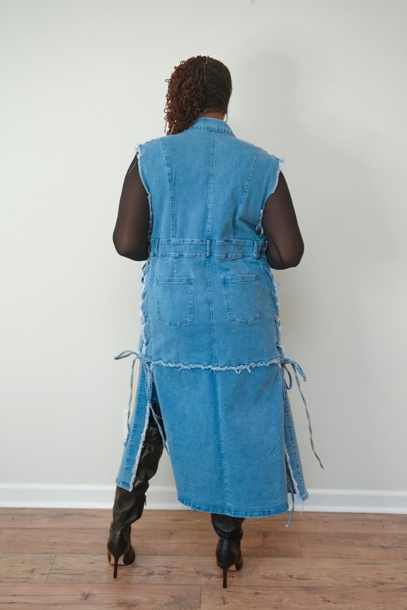 (Plus Size) Unfinished Business Denim Vest