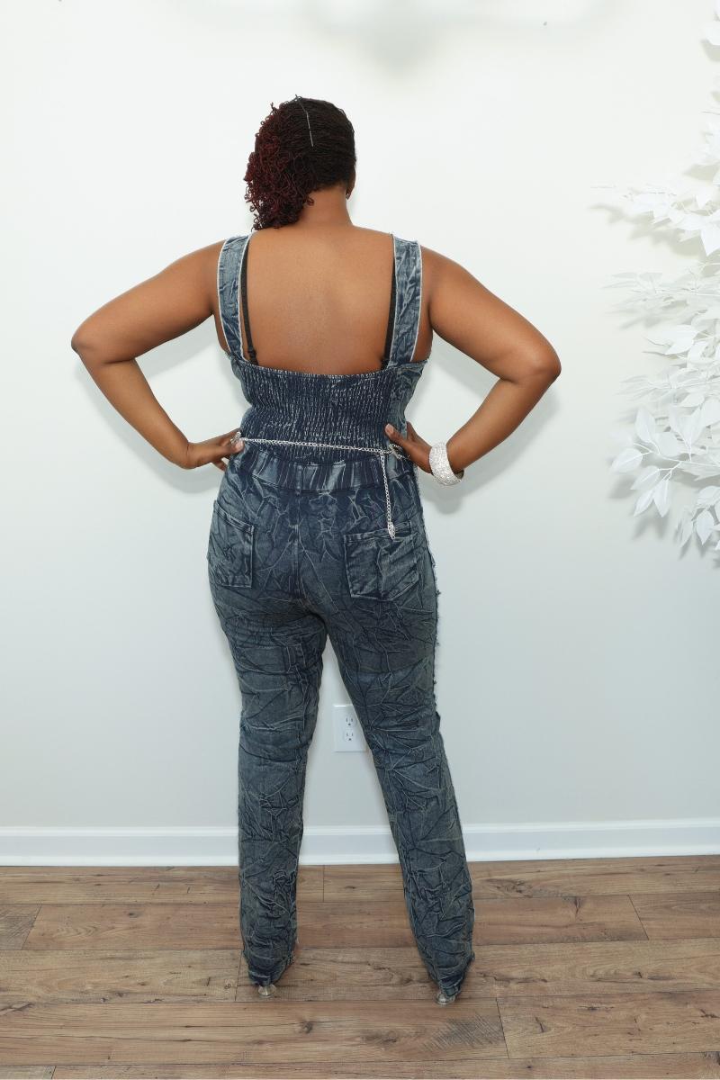 Street Luxe Denim Jumpsuit (Reg & Plus Sizes)