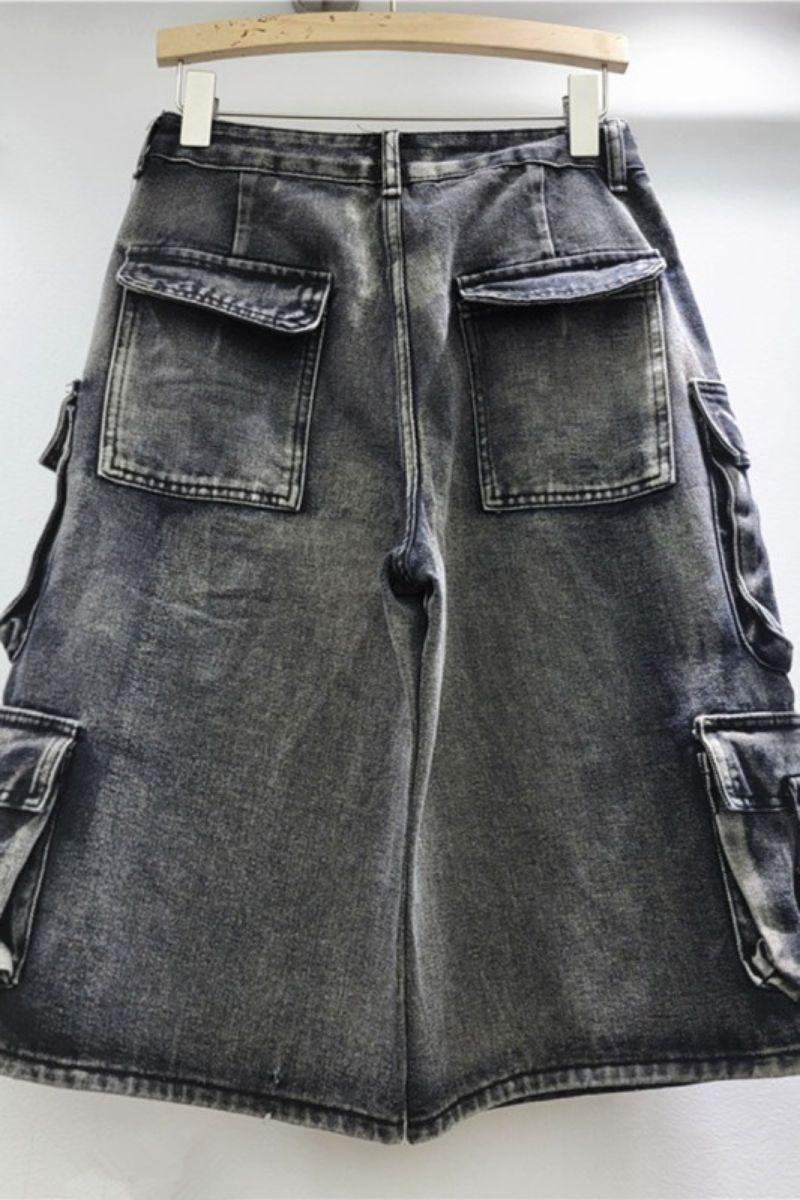 Color Me Bold Denim Cargo Shorts