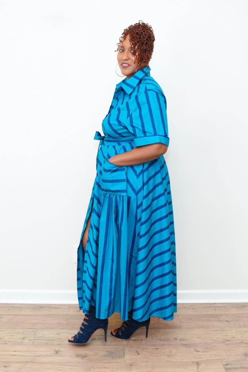 Sapphire Stripes Dress (One Size)