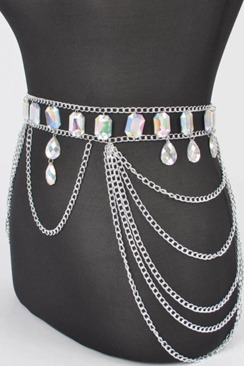 The Luxe Cascade Chain Belt