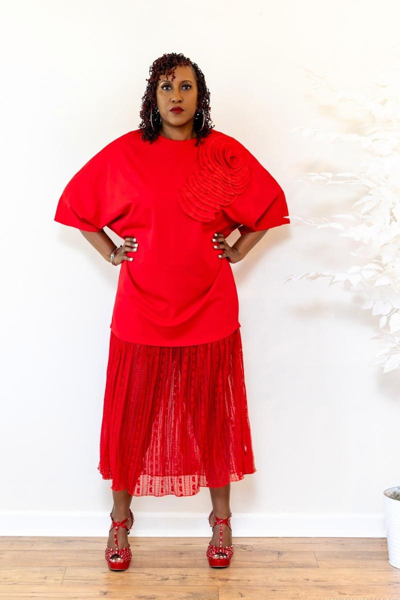 Power in Lace Tee Dress (One Size)