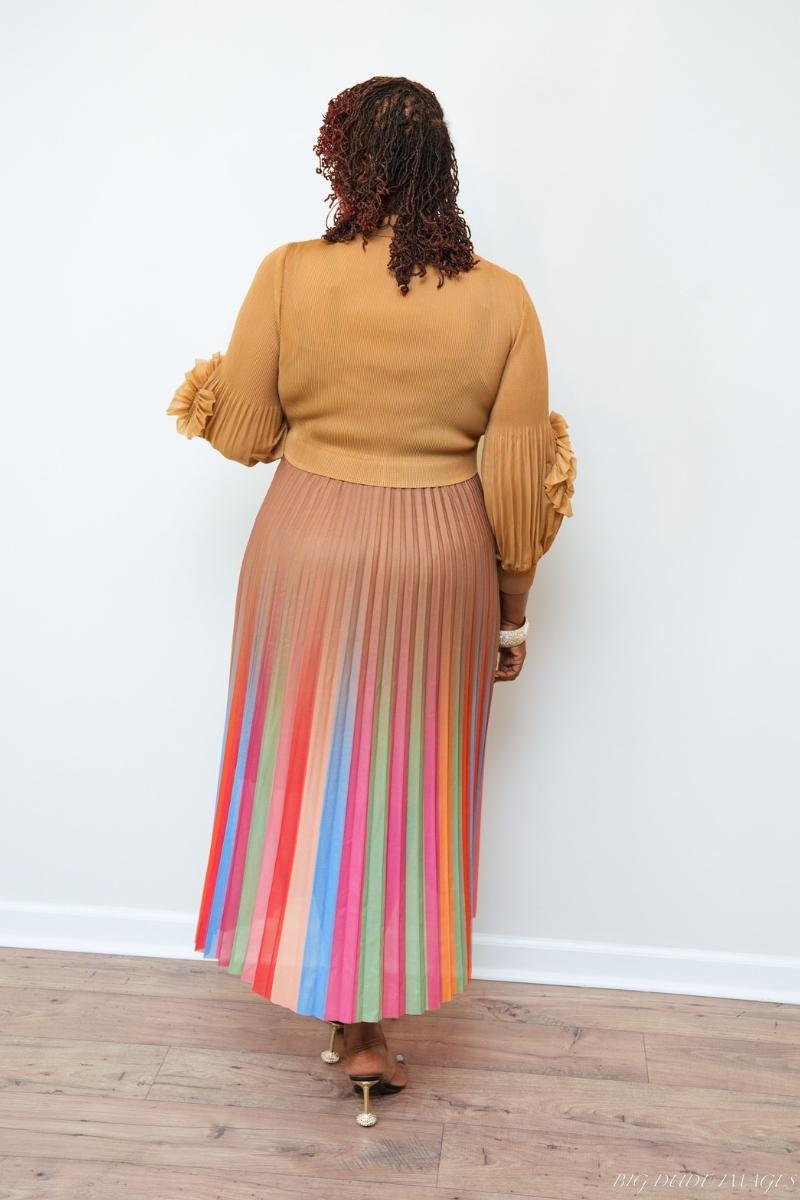 Color Me Fabulous Pleated Midi Dress (One Size)