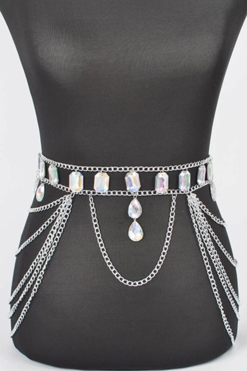 The Luxe Cascade Chain Belt