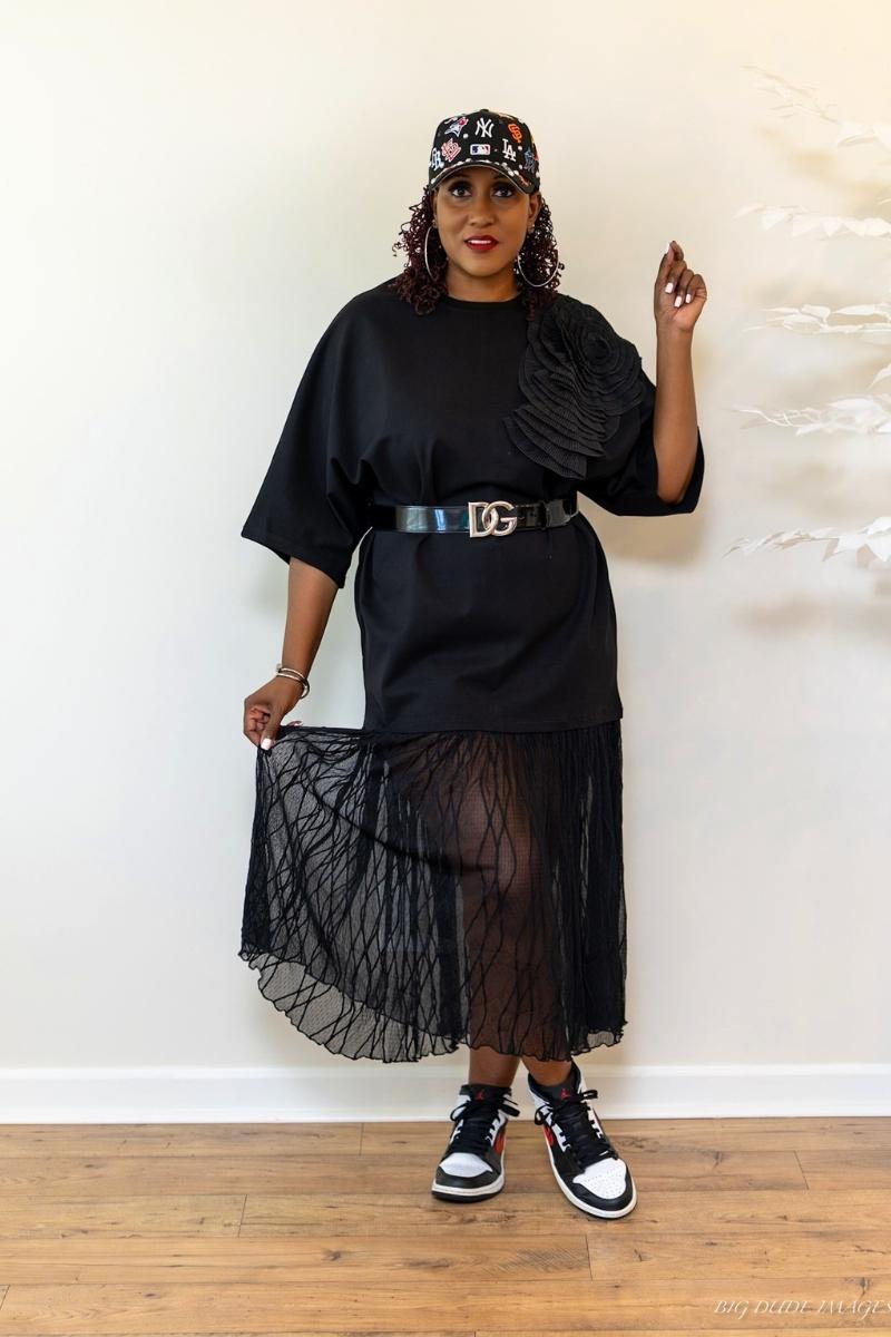 Power in Lace Tee Dress (One Size)