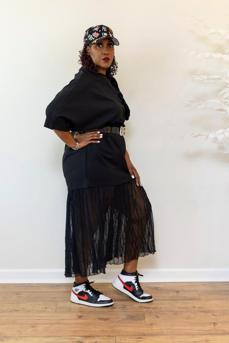 Power in Lace Tee Dress (One Size)