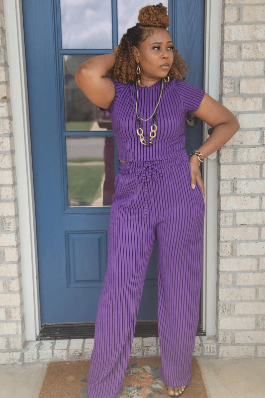 Striped & Chic Set - What A Diva Wears Boutique