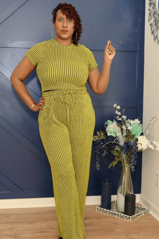 Striped & Chic Set - What A Diva Wears Boutique