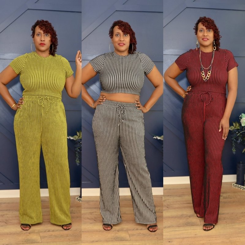 Striped & Chic Set - What A Diva Wears Boutique