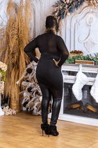 Winters Edge Fur Panel Dress - What A Diva Wears Boutique